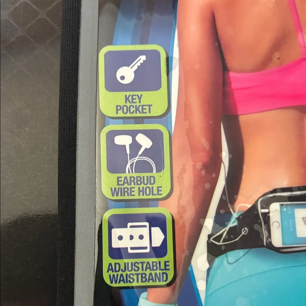 Set of 2 Active Waistband - Black and Pink